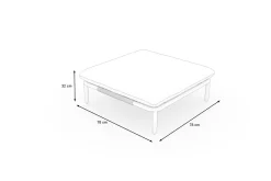 OUTFLEXX Visby Loungesofa Ottomane, creme/weiß , Alu/Stahl, elektrophoretisch beschichtet