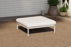 OUTFLEXX Visby Loungesofa Ottomane, creme/weiß , Alu/Stahl, elektrophoretisch beschichtet