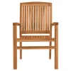 OUTFLEXX Washington Stapelsessel, natur, Teakholz, 62 x 56 x 92 cm