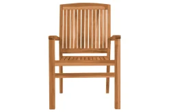 OUTFLEXX Washington Stapelsessel, natur, Teakholz, 62 x 56 x 92 cm