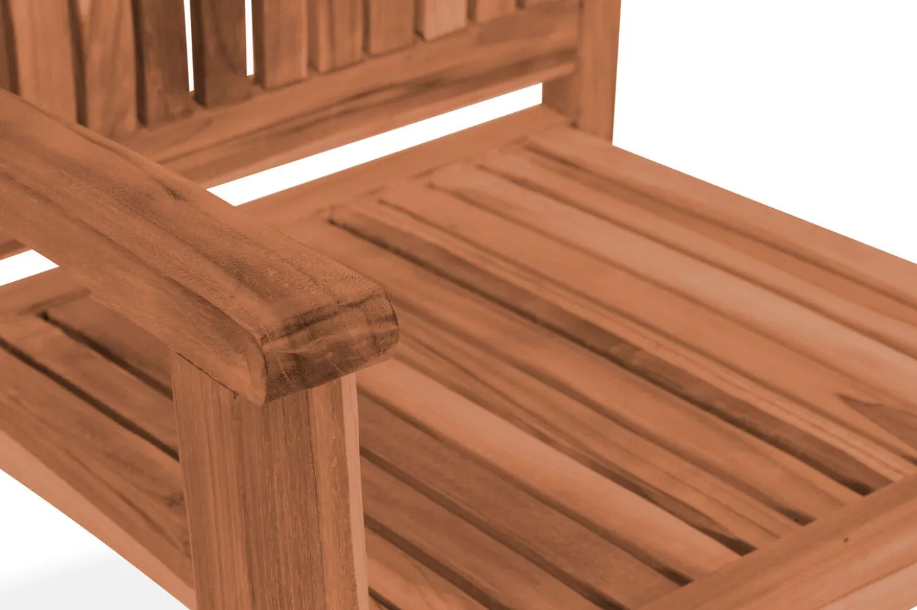 OUTFLEXX Washington Stapelsessel, natur, Teakholz, 62 x 56 x 92 cm