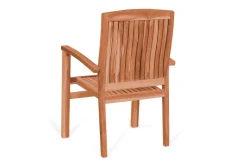 OUTFLEXX Washington Stapelsessel, natur, Teakholz, 62 x 56 x 92 cm