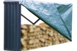 OUTFLEXX Wetterschutzvorhang für 14886, 14813, silber-grau, 210x44x105 cm