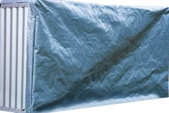 OUTFLEXX Wetterschutzvorhang für 14886, 14813, silber-grau, 210x44x105 cm