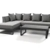 OUTFLEXX Willis Ecklounge, anthrazit matt, Aluminium/Polyester, 5 Personen, inkl. Beistelltisch