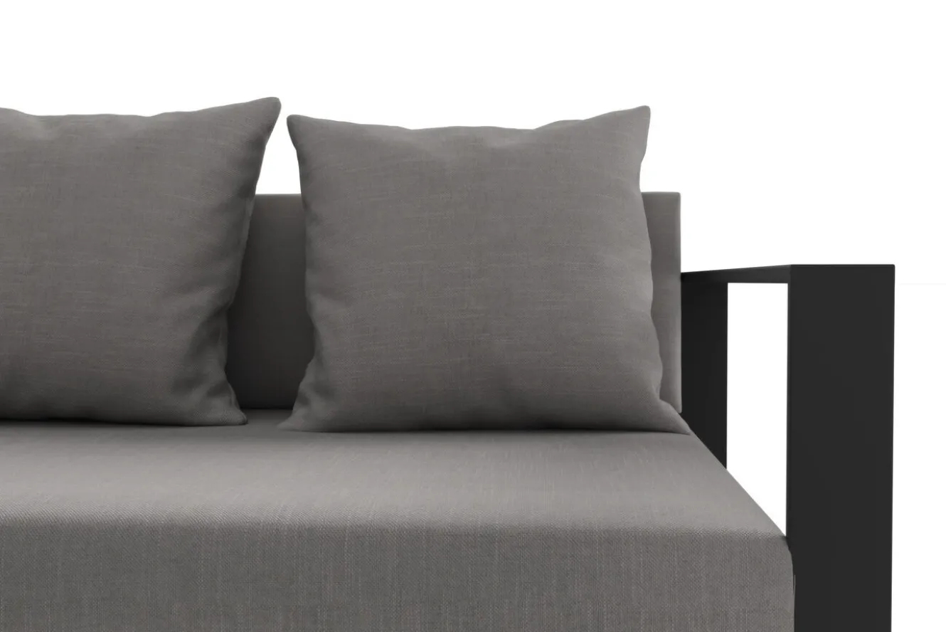 OUTFLEXX Willis Ecklounge, anthrazit matt, Aluminium/Polyester, 5 Personen, inkl. Beistelltisch