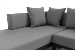 OUTFLEXX Willis Ecklounge, anthrazit matt, Aluminium/Polyester, 5 Personen, inkl. Beistelltisch