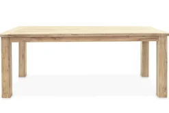 OUTFLEXX Zadar Garten-Essgruppe, natur/anthrazit, Alu/Textilene/Teak, Tisch 200 x 100 cm, klappbar, inkl. 6 Sessel