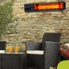 OUTTECH Heizstrahler, schwarz, Aluminium, 58x15xcm, wassergeschützt, Fernbedienung mit 2 Stufen