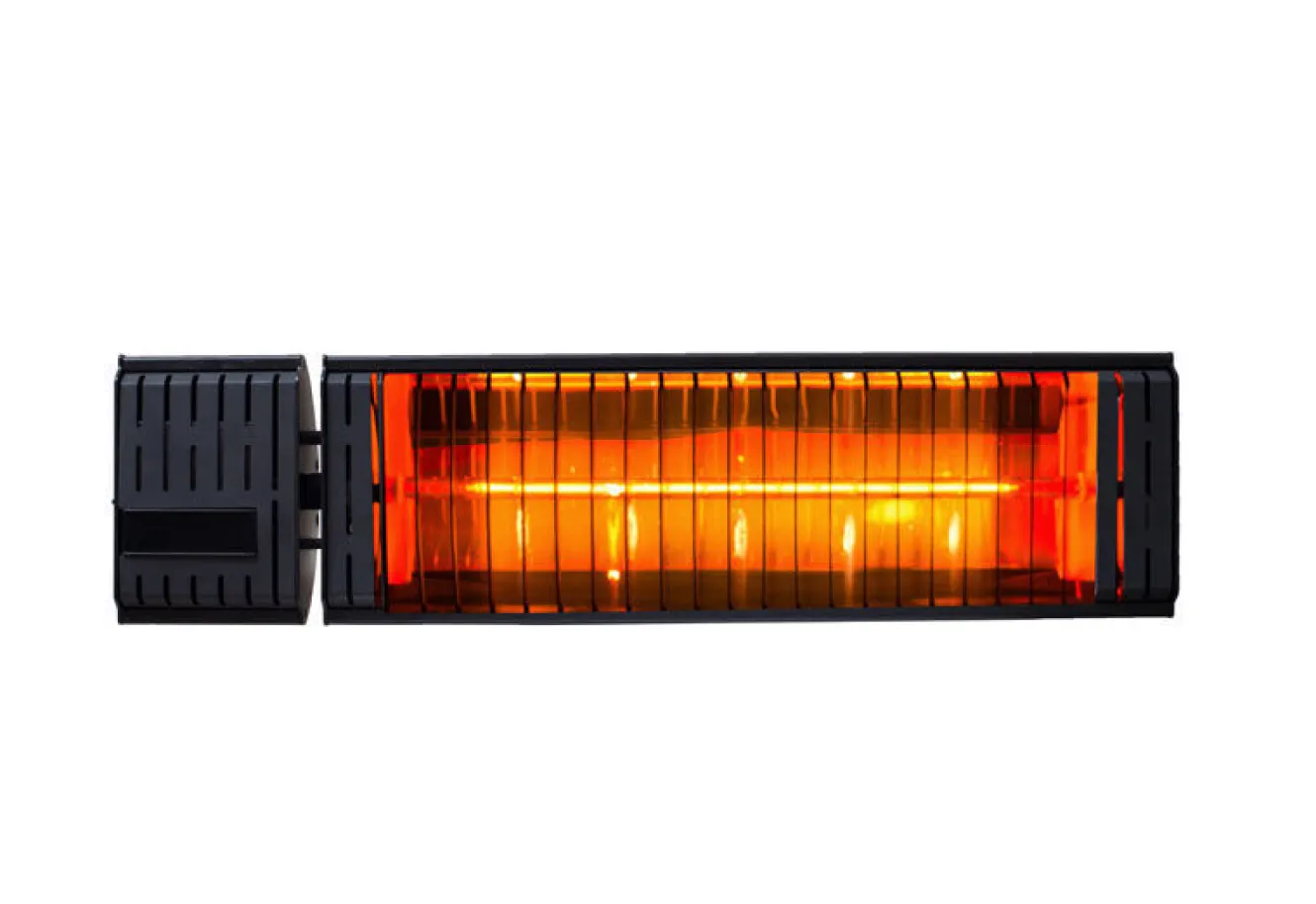 OUTTECH Heizstrahler, schwarz, Aluminium, 58x15xcm, wassergeschützt, Fernbedienung mit 2 Stufen