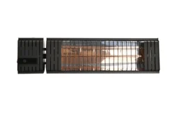 OUTTECH Heizstrahler, schwarz, Aluminium, 58x15xcm, wassergeschützt, Fernbedienung mit 2 Stufen