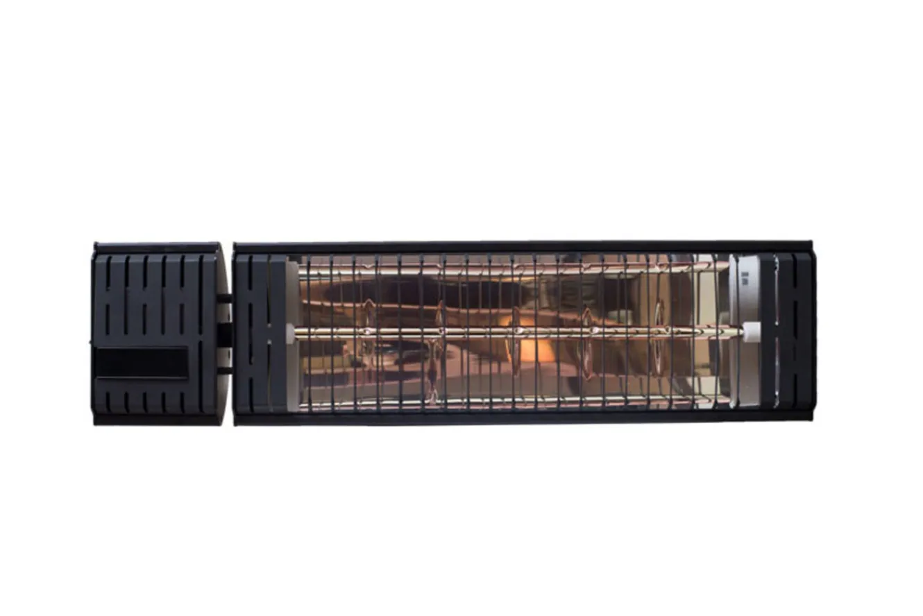 OUTTECH Heizstrahler, schwarz, Aluminium, 58x15xcm, wassergeschützt, Fernbedienung mit 2 Stufen