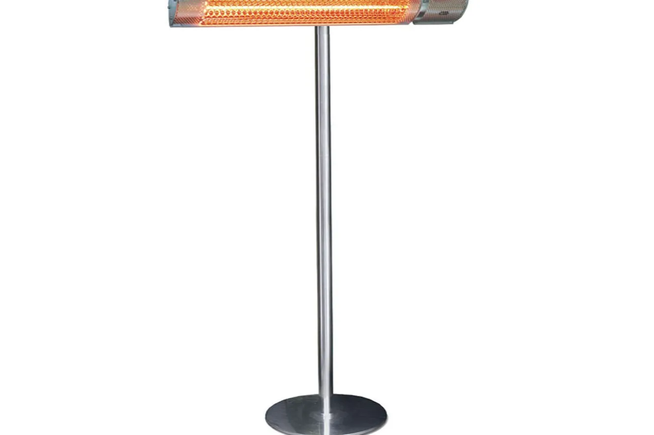 OUTTECH XD-Y Heizstrahler, silber, Alu, 67,5 x 10,5 x 7,2 cm, staubdicht und wassergeschützt, Fernbedienung mit 2 Stufen