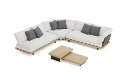 ploss Aurora M Gartenlounge, anthrazit/pale silver, Alu/Polyester/Rope, pulverbeschichtet, inkl. Polster