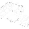 ploss Epoque L Gartenlounge, beige/cloud weave, Alu/Polyester/Schaumstoff, inkl. Polster