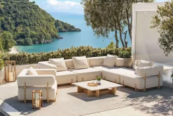 ploss Epoque L Gartenlounge, beige/cloud weave, Alu/Polyester/Schaumstoff, inkl. Polster
