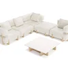 ploss Epoque M Gartenlounge, beige/cloud weave, Alu/Polyester/Schaumstoff, inkl. Polster