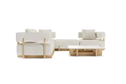 ploss Epoque M Gartenlounge, beige/cloud weave, Alu/Polyester/Schaumstoff, inkl. Polster