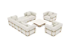 ploss Epoque XL Gartenlounge, beige/cloud weave, Alu/Polyester/Schaumstoff, inkl. Polster