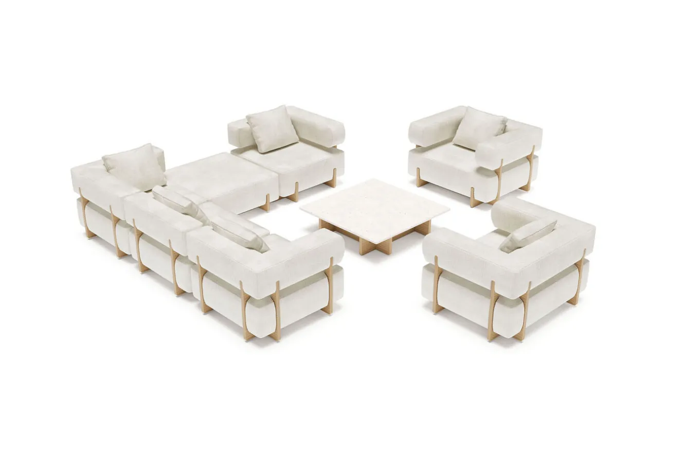 ploss Epoque XL Gartenlounge, beige/cloud weave, Alu/Polyester/Schaumstoff, inkl. Polster