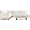 ploss Lunare M Gartenlounge, cashmere sand/anthrazit, Alu/Polyester, 290 x 200 cm, Holzdekor, Quick Dry Foam