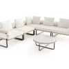 ploss Reverie Light Gartenlounge, creme/anthrazit, Alu/Polyester/Glas, 330 x 240 cm, inkl. Polster