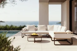 ploss Reverie Light Gartenlounge, creme/anthrazit, Alu/Polyester/Glas, 330 x 240 cm, inkl. Polster