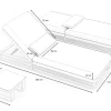 ploss Solera Gartenliegen 2er Set, anthrazit/schwarz, Alu/Polyester/Schaumstoff, 200 x 72 cm, verstellbare Rückenlehne, inkl. Beistelltisch