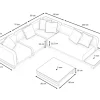 ploss Solera M Gartenlounge, anthrazit/schwarz, Alu/Polyester/Glas, 290 x 200 cm, wetterfest, Quick Dry Foam, Holzdekor