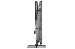 SCHNEIDER Exklusivmodell Rhodos Grande Ampelschirm, silbergrau, 400 x 300 cm, rechteckig