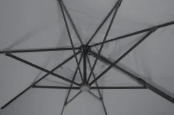 SCHNEIDER Exklusivmodell Rhodos Grande Ampelschirm, silbergrau, 400 x 300 cm, rechteckig