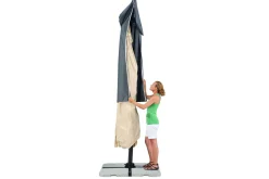 SCHNEIDER Rhodos Ampelschirm, anthrazit, quadratisch, 300 x 300 cm