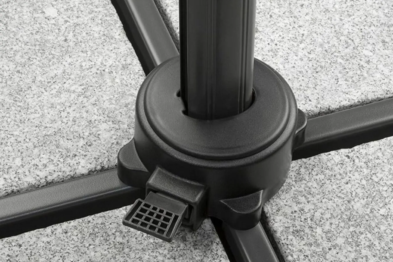 SCHNEIDER Rhodos Eco Twist Ampelschirm, anthrazit, rund, Ø 300 cm
