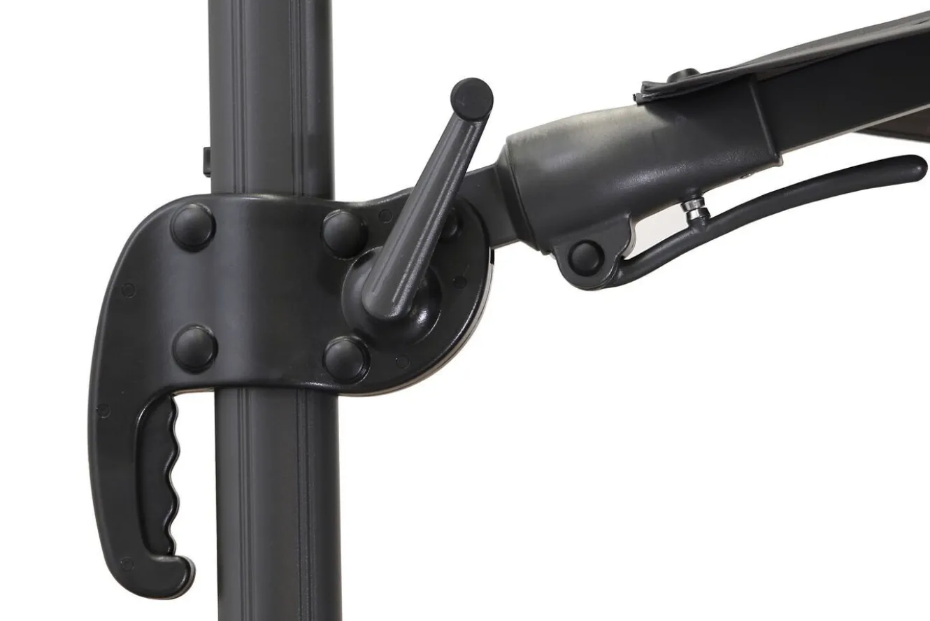 SCHNEIDER Rhodos Eco Twist Ampelschirm, anthrazit, rund, Ø 300 cm