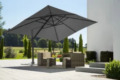 SCHNEIDER Rhodos Grande Ampelschirm, anthrazit, rechteckig, 400 x 300 cm