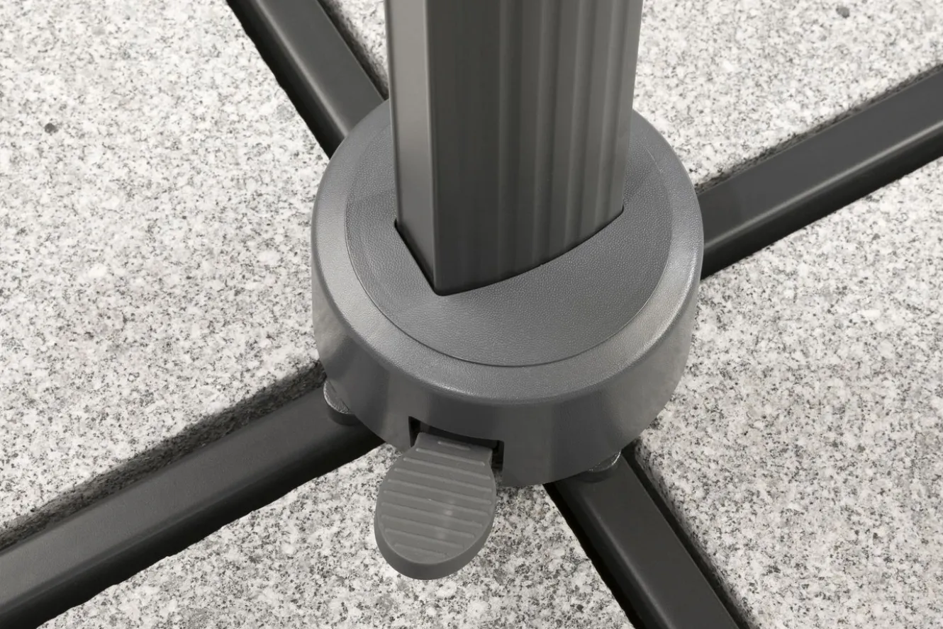 SCHNEIDER Rhodos Grande Ampelschirm, anthrazit, rechteckig, 400 x 300 cm