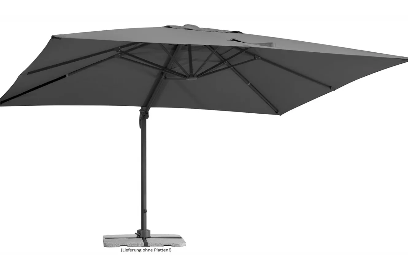 SCHNEIDER Rhodos Grande Ampelschirm, anthrazit, rechteckig, 400 x 300 cm