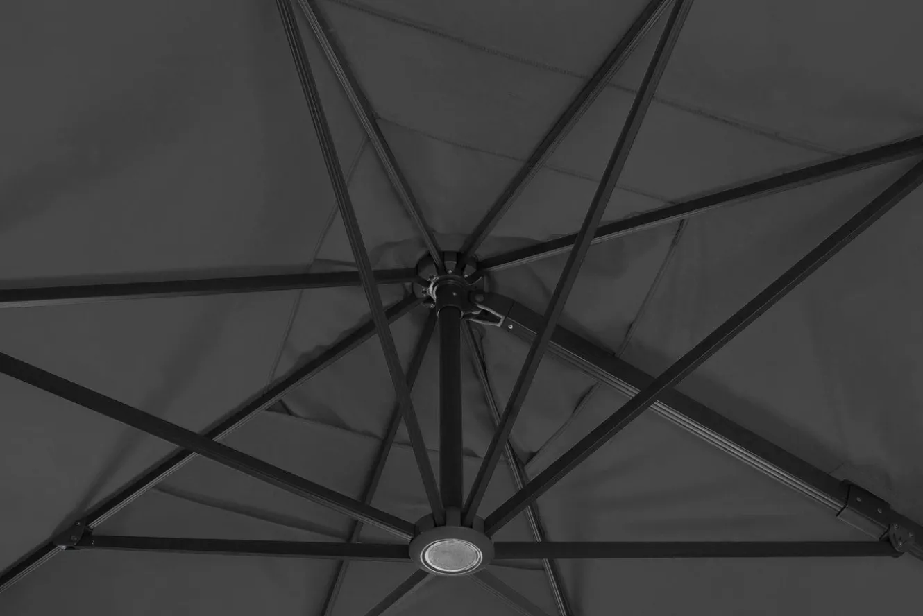 SCHNEIDER Rhodos Grande Ampelschirm, anthrazit, rechteckig, 400 x 300 cm