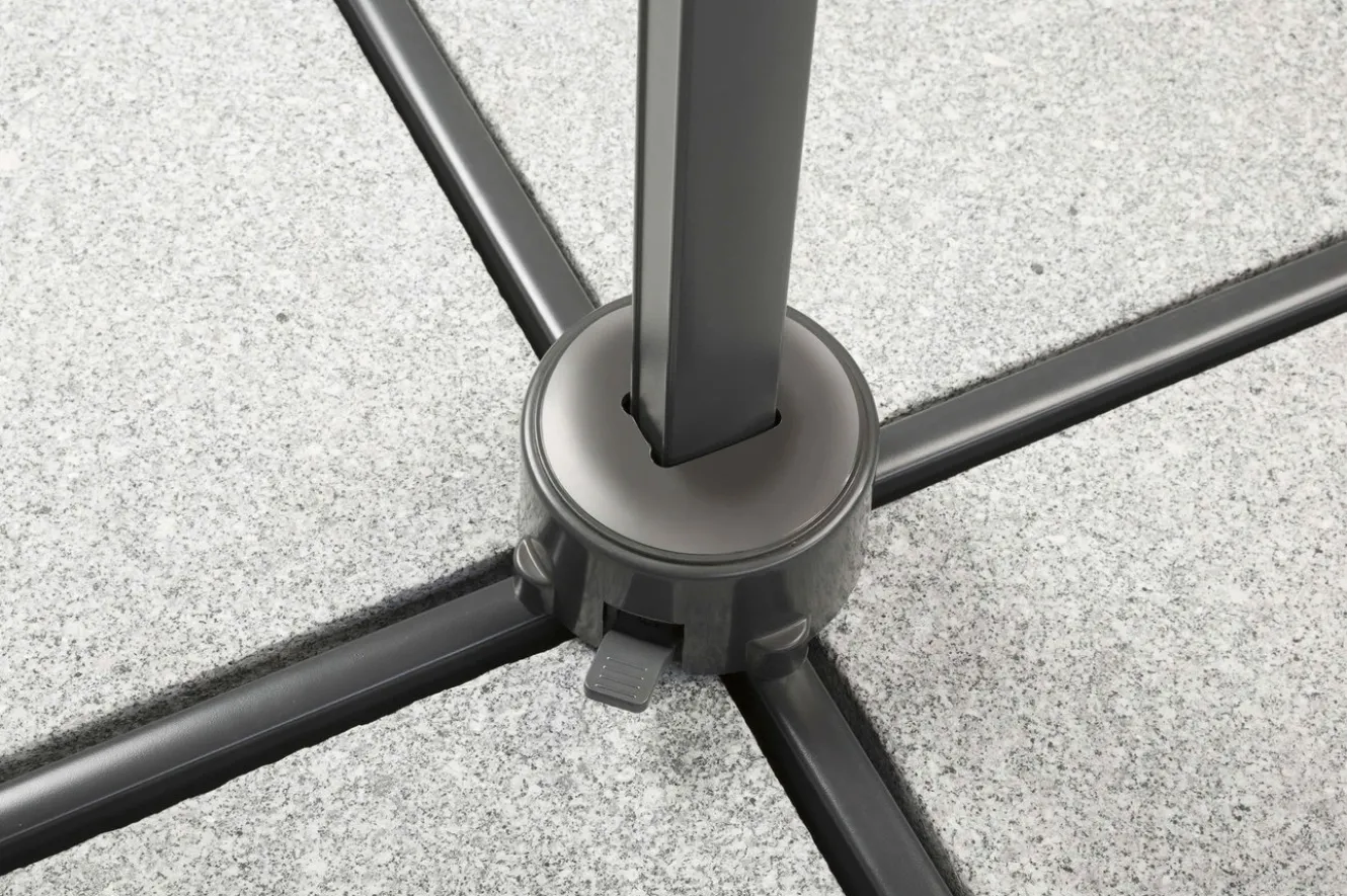 SCHNEIDER Rhodos Junior Ampelschirm, anthrazit, quadratisch, 270 x 270 cm