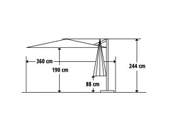 SCHNEIDER Rhodos Junior Ampelschirm, anthrazit, rund, Ø 300 cm