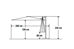 SCHNEIDER Rhodos Junior Ampelschirm, natur, rund, Ø 300 cm