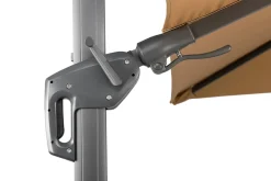 SCHNEIDER Rhodos Twist Ampelschirm, anthrazit, quadratisch, 300 x 300 cm