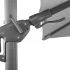 SCHNEIDER Rhodos Twist Ampelschirm, silbergrau, quadratisch, 300 x 300 cm