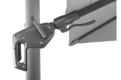 SCHNEIDER Rhodos Twist Ampelschirm, silbergrau, quadratisch, 300 x 300 cm