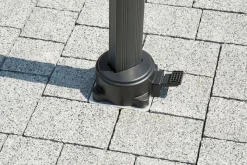 SCHNEIDER Universal-Bodenanker für Sonnenschirme, silber, Stahl verzinkt, 28 x 28 x 45 cm