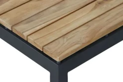 SIENA GARDEN Alvida Loungetisch, anthrazit/natur, Aluminium/Teakholz, 74x74 cm