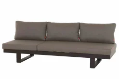 SIENA GARDEN Avenia Dining-Bank/Liege, anthrazit/taupe meliert, Aluminium, 73x195x70 cm, inkl. Sitz-und Rückenkissen