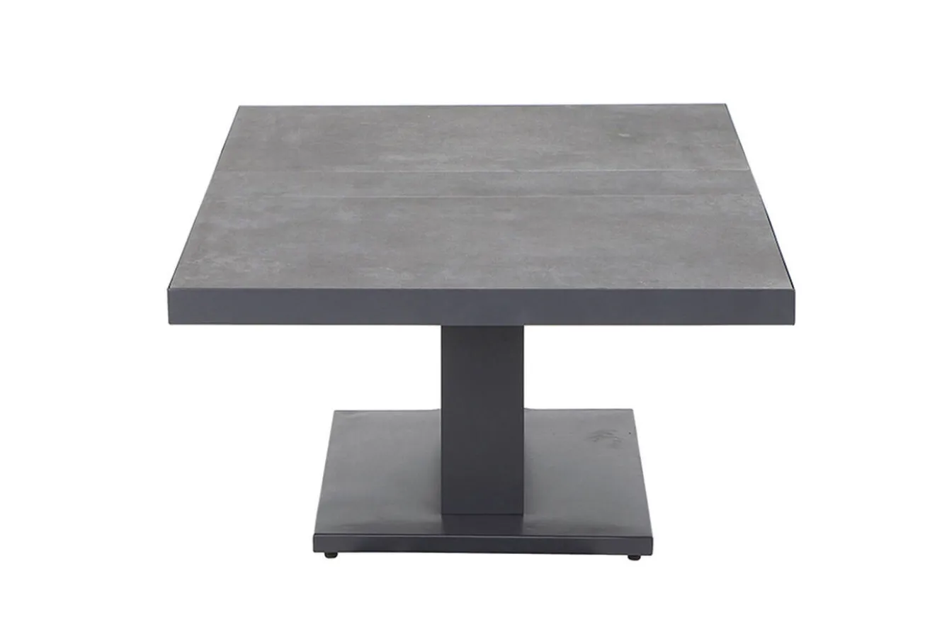 SIENA GARDEN Bellani Lifttisch, matt anthrazit/dunkelgrau, Alu/Keramik, 160 x 90 cm, höhenverstellbar