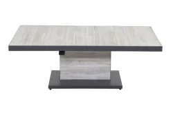 SIENA GARDEN Bellani Lifttisch, matt anthrazit/pine grey, Alu/Keramik, 140 x 85 cm, höhenverstellbar