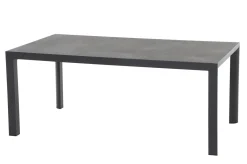 SIENA GARDEN Carlos/Corido Garten-Essgruppe, charcoal grey, Alu/Gardino®-Geflecht/Keramik, 180 x 100 cm, inkl. 6 Dining Sessel